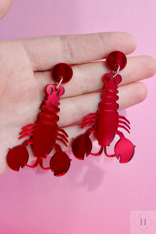 Statement øreringe - big lobster Saisall
