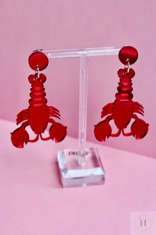 Statement øreringe - big lobster Saisall