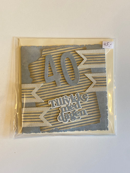 Fødselsdag 40 år - kort Helle Vang