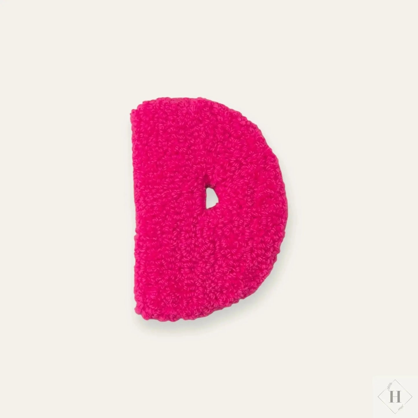 Håndlavet Tuftet Bogstav 14 cm - Personlig Væg Dekoration (D) Flair