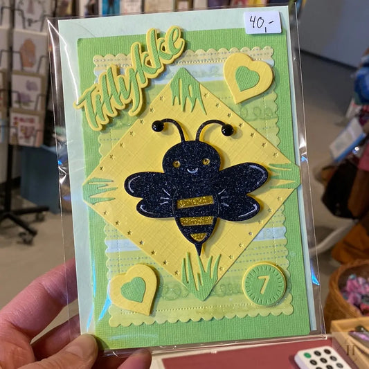 Fødselsdag 7 år - kort Helle Vang