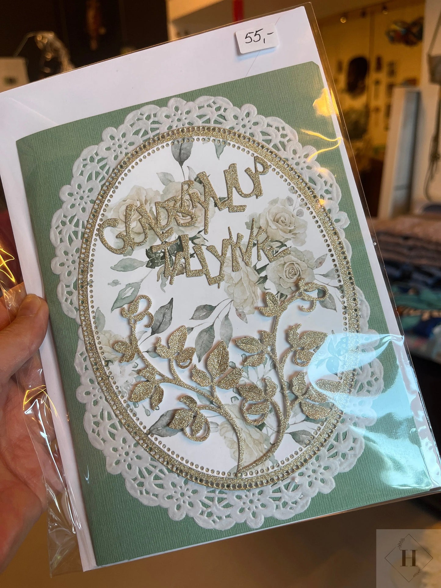 Guldbryllup - kort Helle Vang