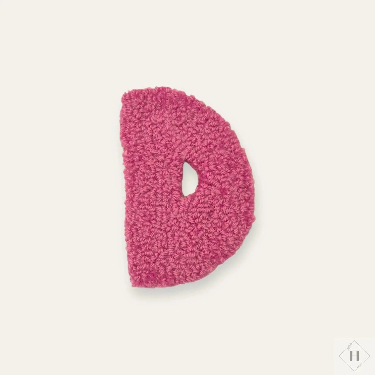 Håndlavet Tuftet Bogstav 14 cm - Personlig Væg Dekoration (D) Flair