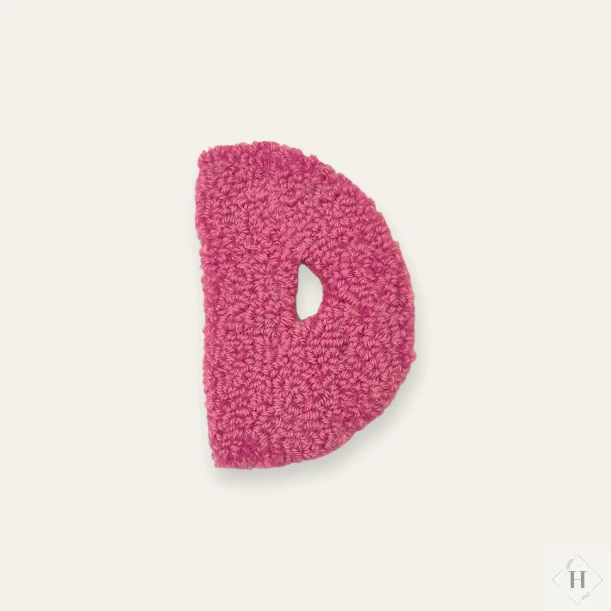 Håndlavet Tuftet Bogstav 14 cm - Personlig Væg Dekoration (D) Flair