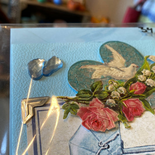 Kort til den lille ny - lyseblå Helle Vang