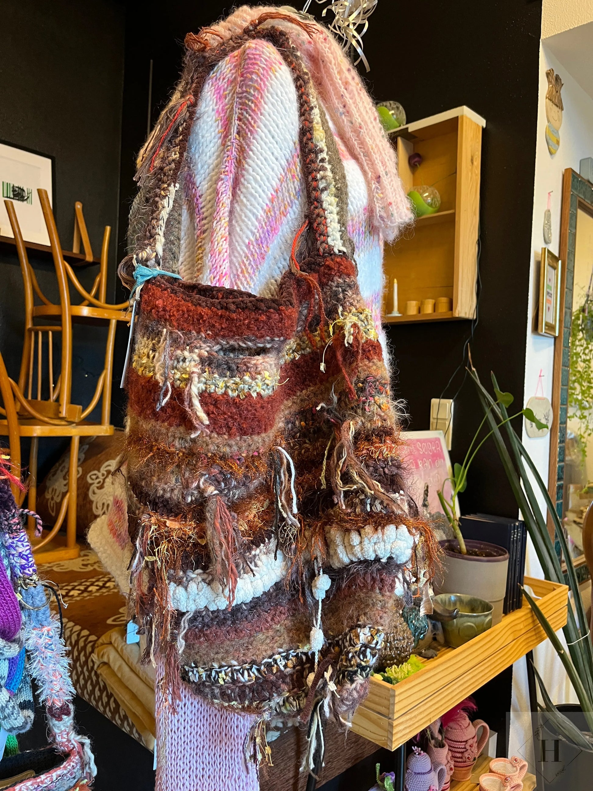 Hæklet totebag - Golden Brown Møhlde