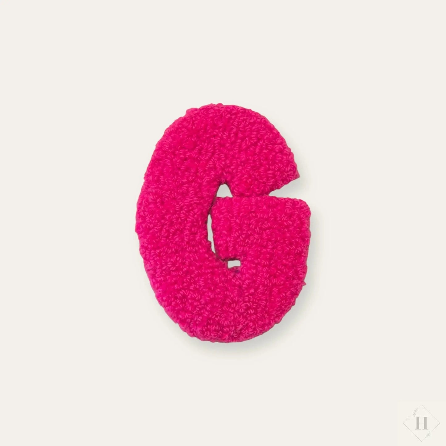 Håndlavet Tuftet Bogstav 14 cm - Personlig Væg Dekoration (G) Flair