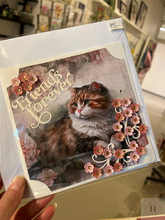 Friends forever - kort (kat) Helle Vang
