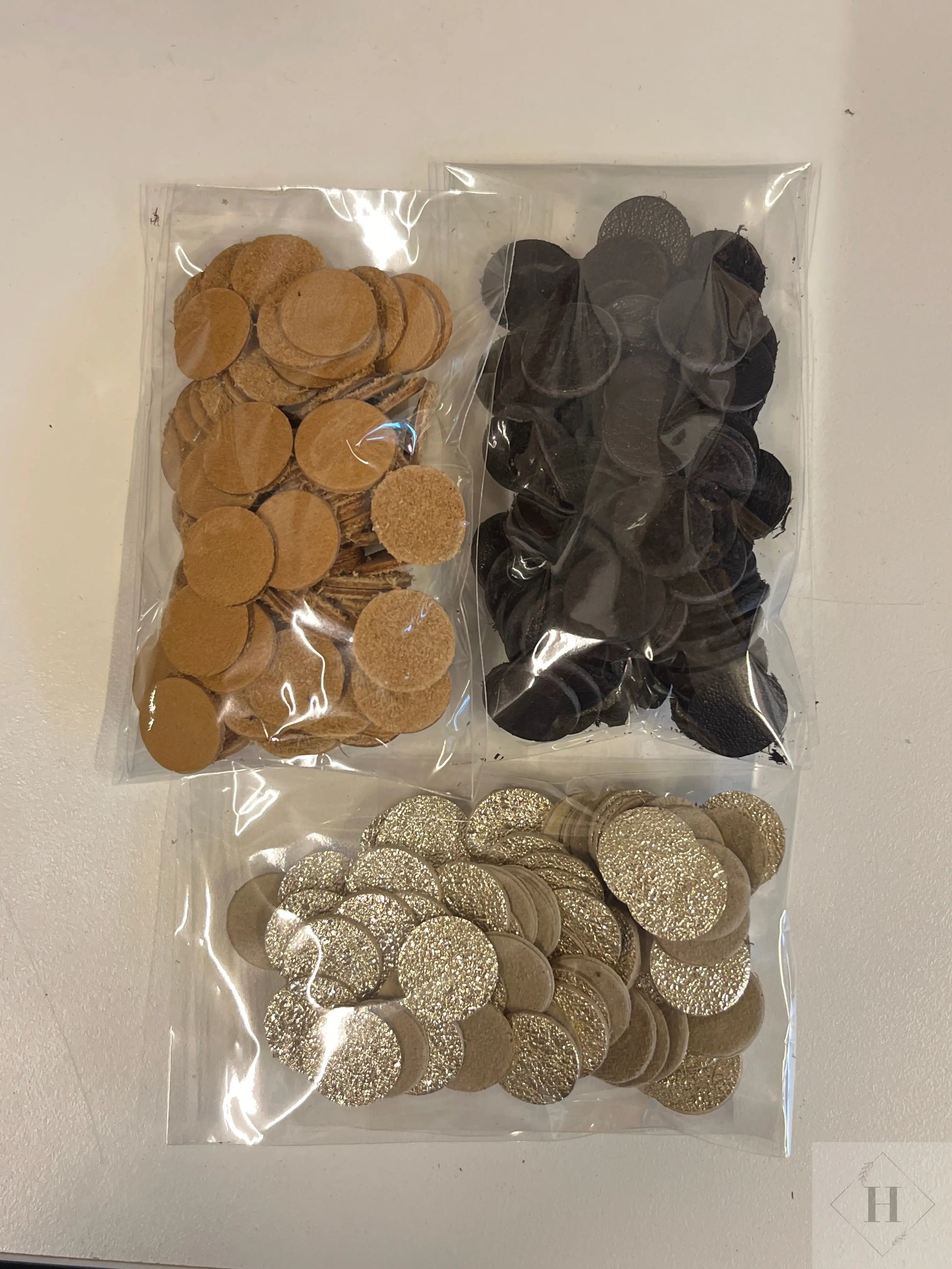 DIY - kogler/kugler i læder (sæt med 3stk Unika Nord