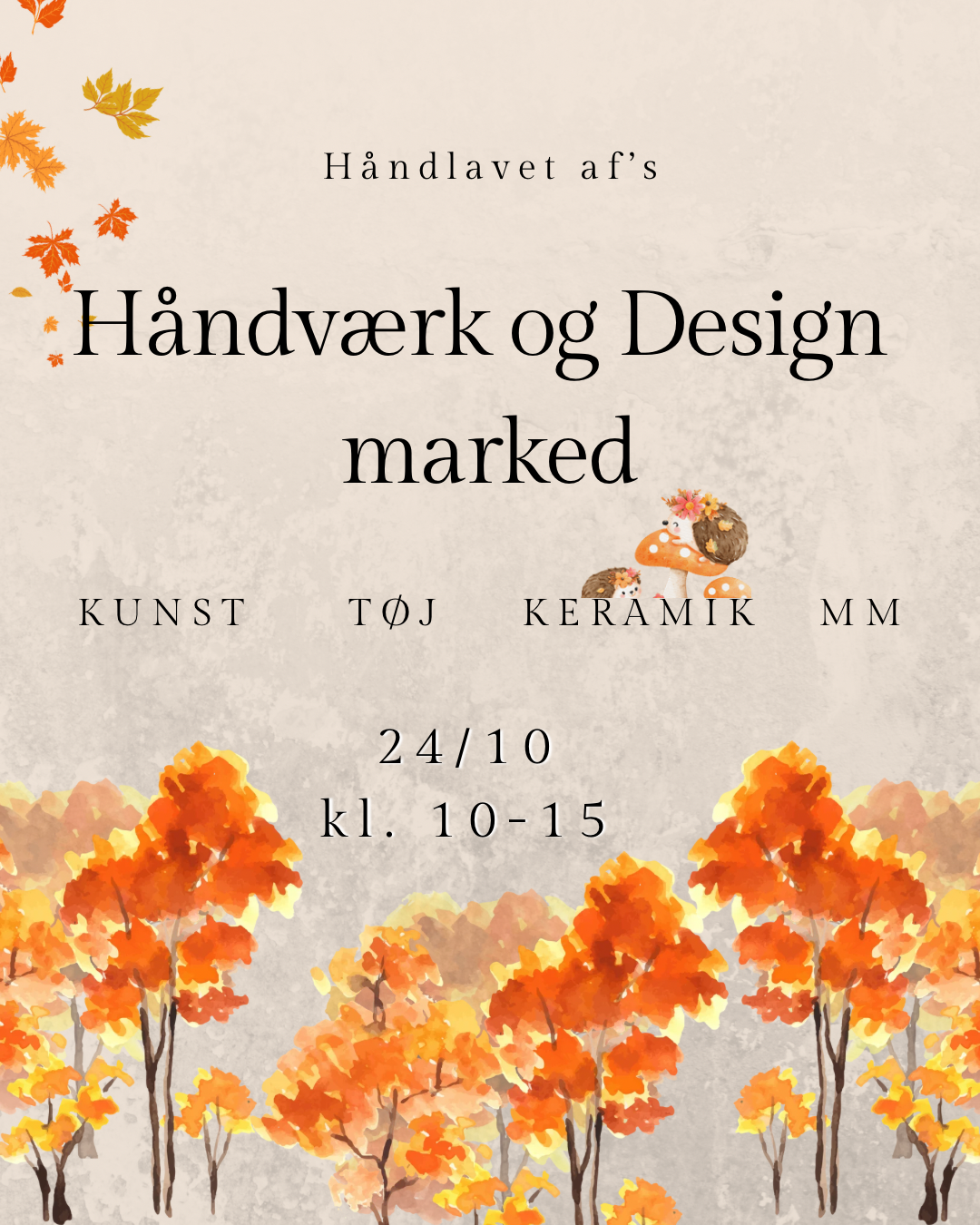 Stand til håndværk og design marked d. 24/10/26