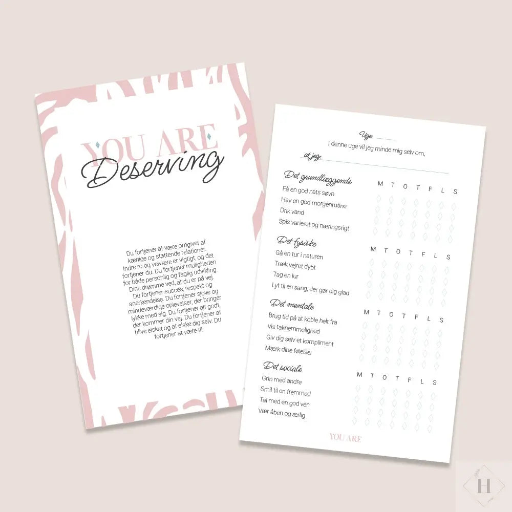 Notesbog - selvkærlige påmindelser. YouAre.dk