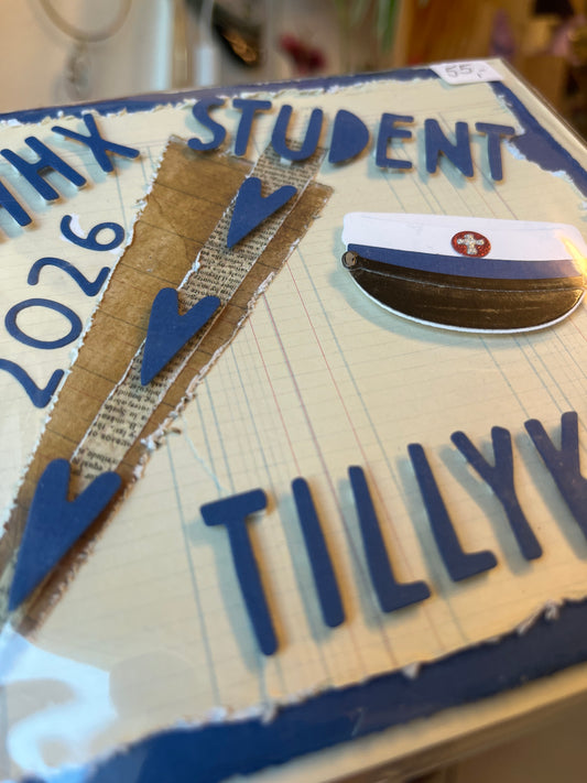 Håndlavet studenterkort HHX 2026 – Helle Vang