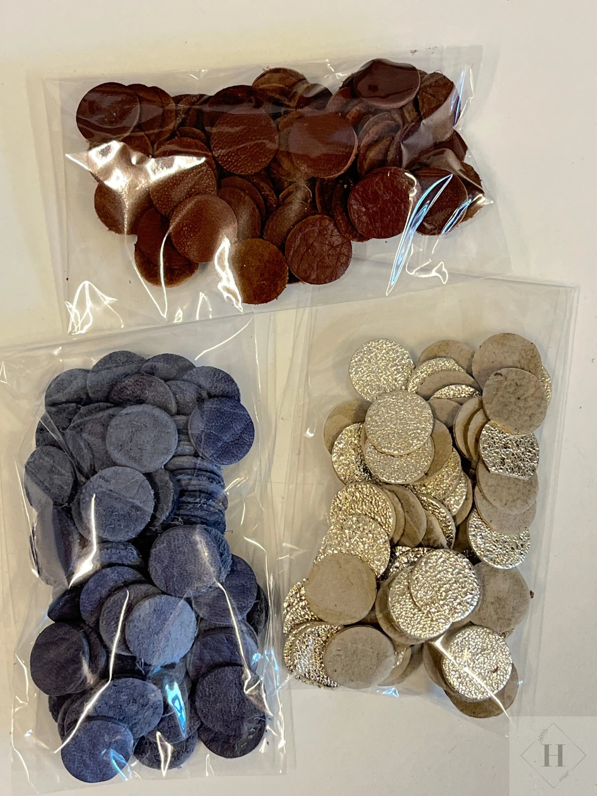 DIY - kogler/kugler i læder (sæt med 3stk Unika Nord