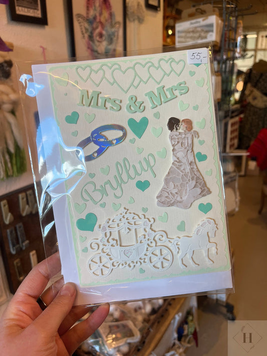 Bryllupskort - mrs & mrs Helle Vang
