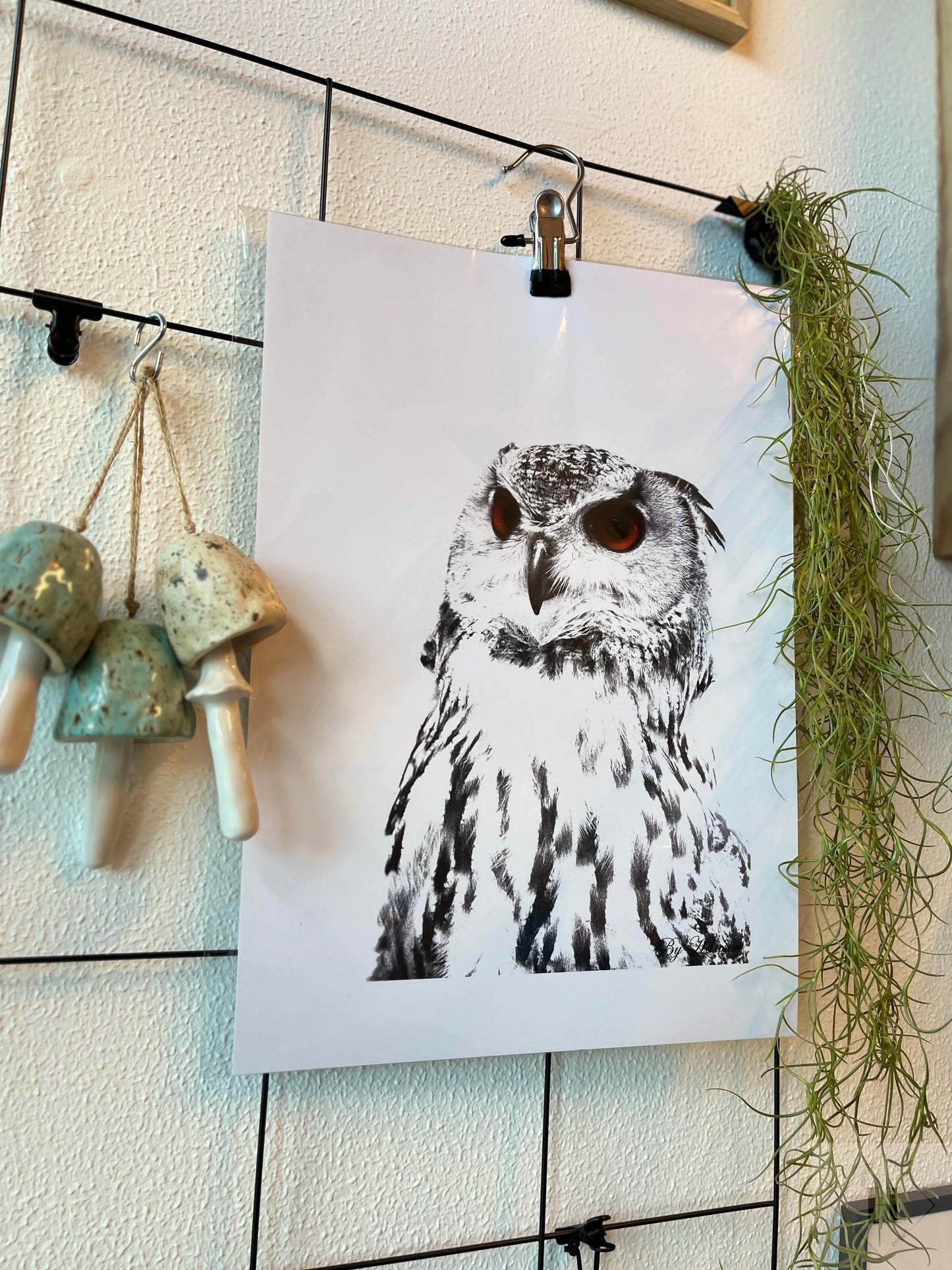 Kunstprint - ugle Hansen posters