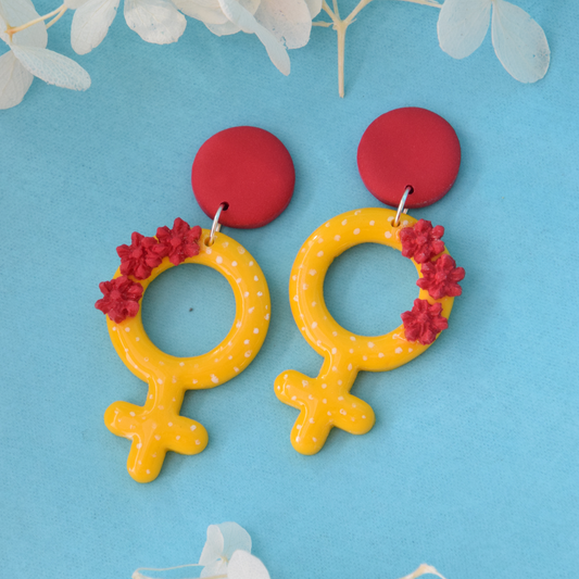 Kvindetegn - gule Øjenguf