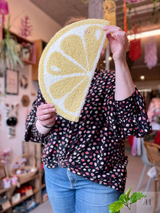 Tuftet vægophæng - Mega citronskive Flair