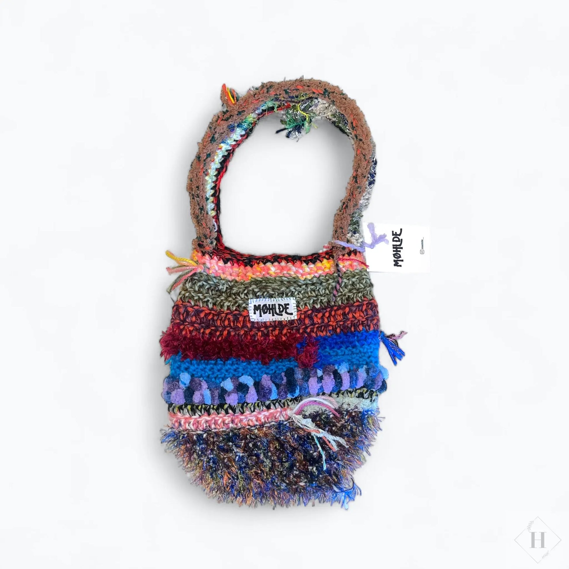 Hæklet mini totebag - Autumn bliss Møhlde