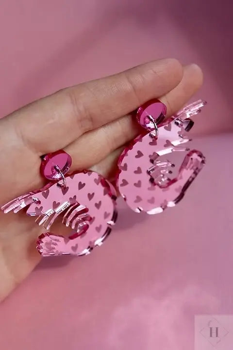 Statement øreringe - heart shrimp Saisall