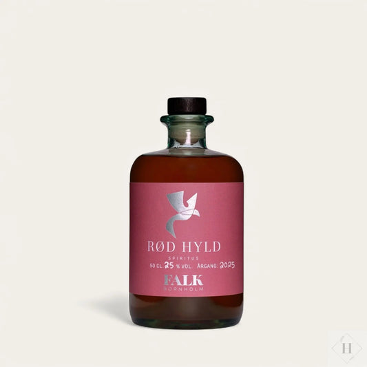 Rød hyld likør, 25% VOL., Årgang 2025 Falk Bornholm