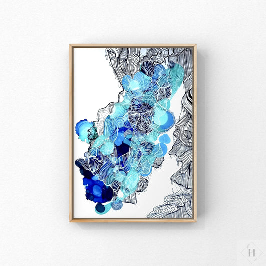 “Lines - silver and blue” Fie Samson