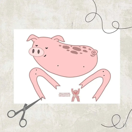 Sprællefigur - gris Frida og Carlos mor