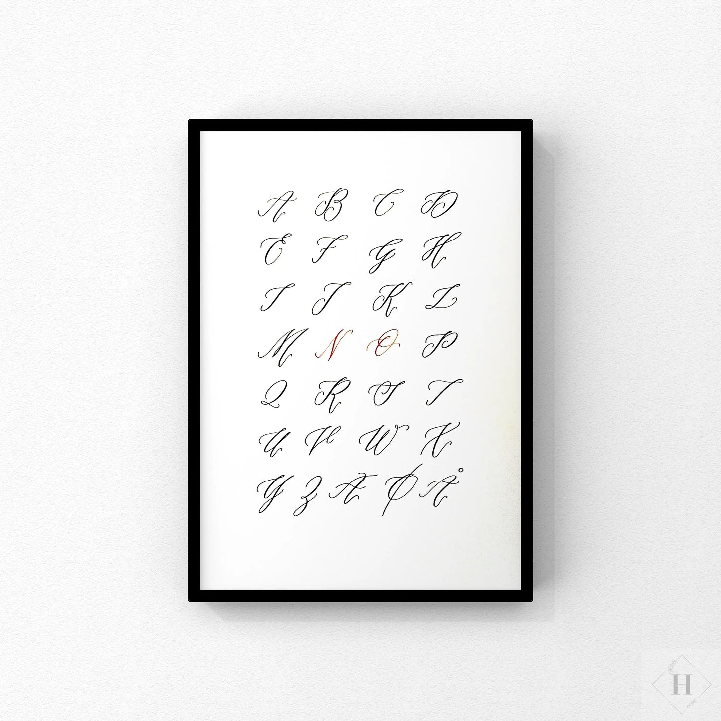 Håndskrevet plakat - Abc (NO) Pen Tool Grafisk