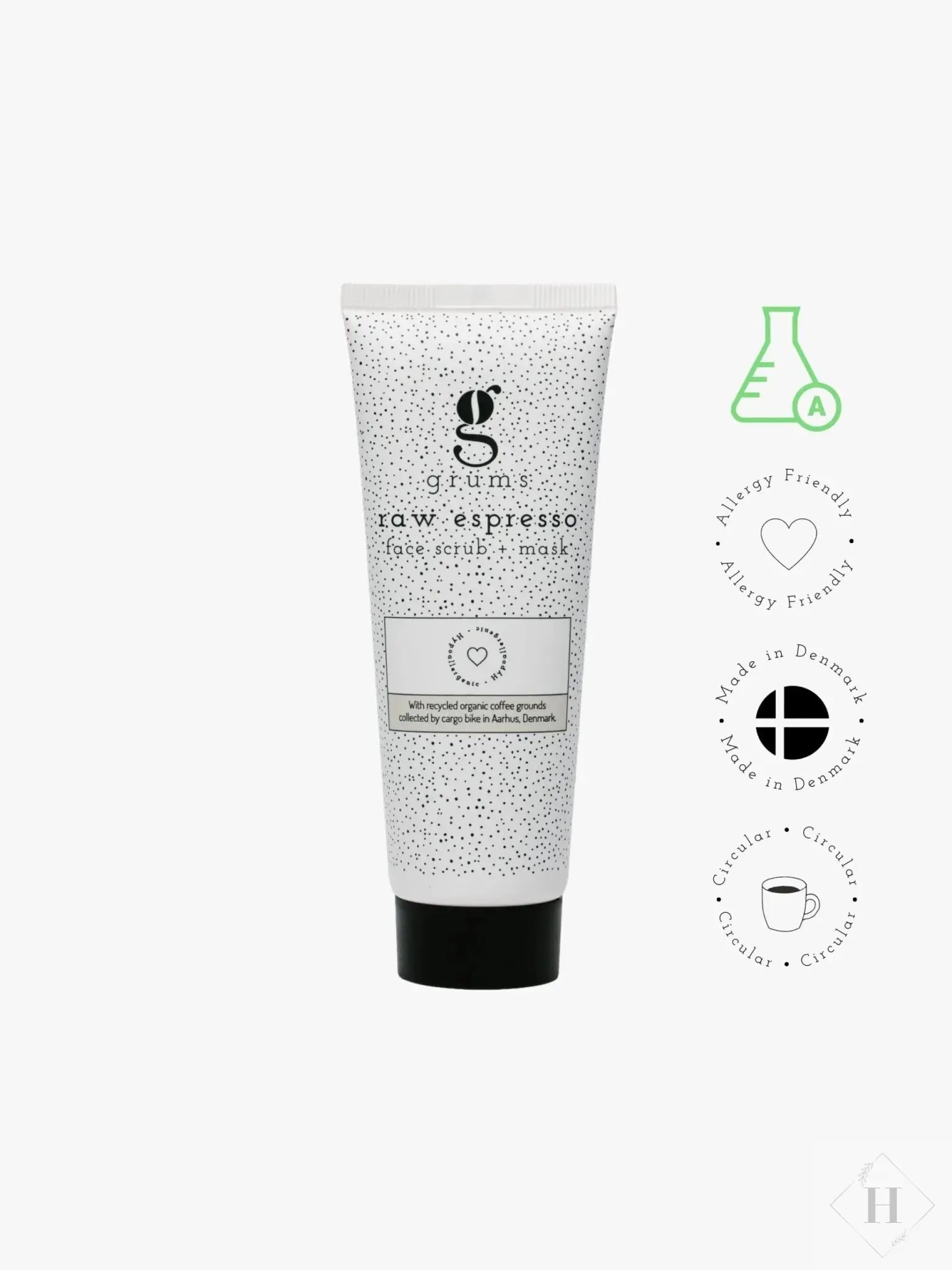Grums raw espresso face scrub + mask – 80 ml Grums