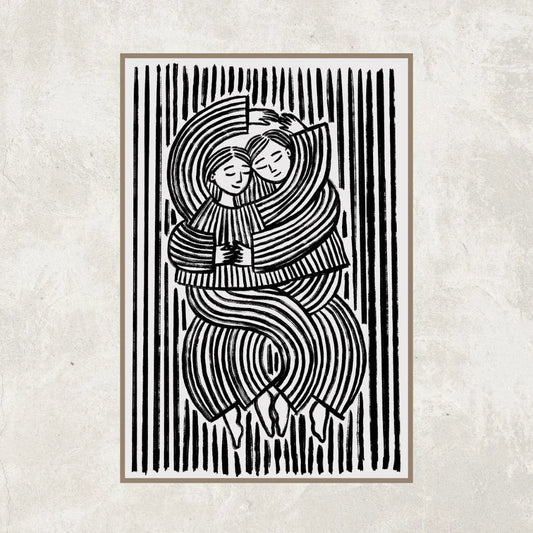 Flettet sammen plakat A3 Frida og Carlos mor