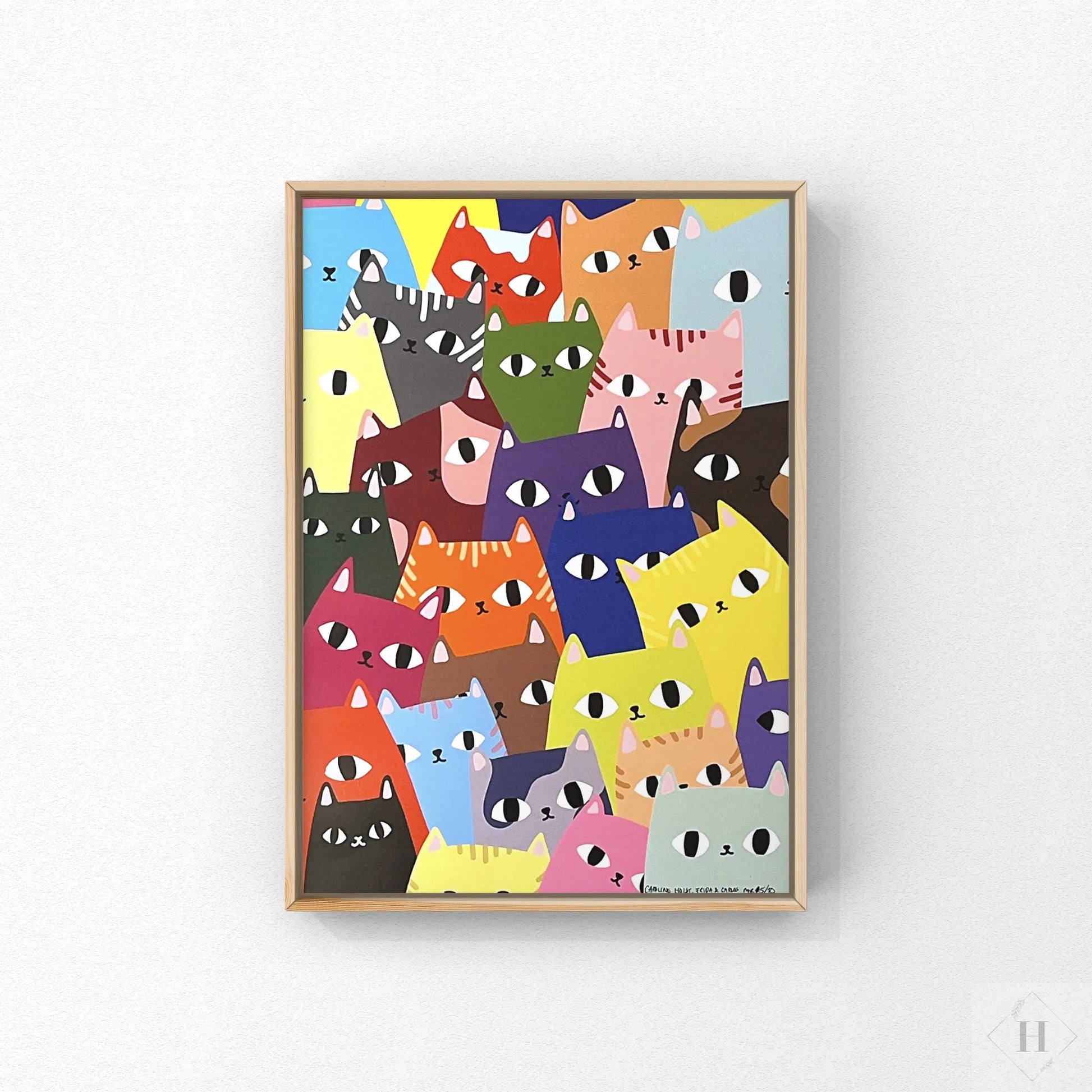 Kattene plakat A3 Frida og Carlos mor