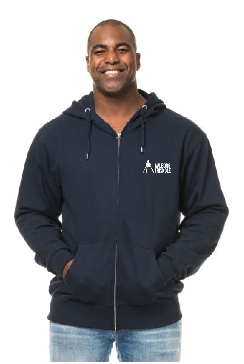 Aalborg fri - hoodie m/lynlås (voksen) Aalborg Friskole