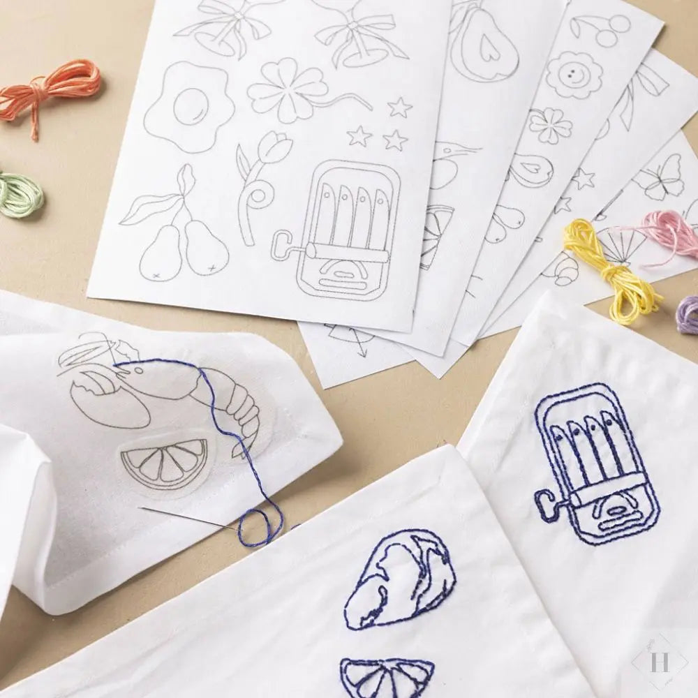 Vandopløselige Broderiark med Motiv Håndlavet af