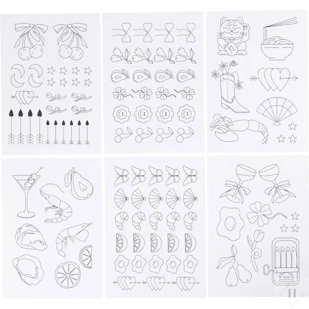 Vandopløselige Broderiark med Motiv Håndlavet af