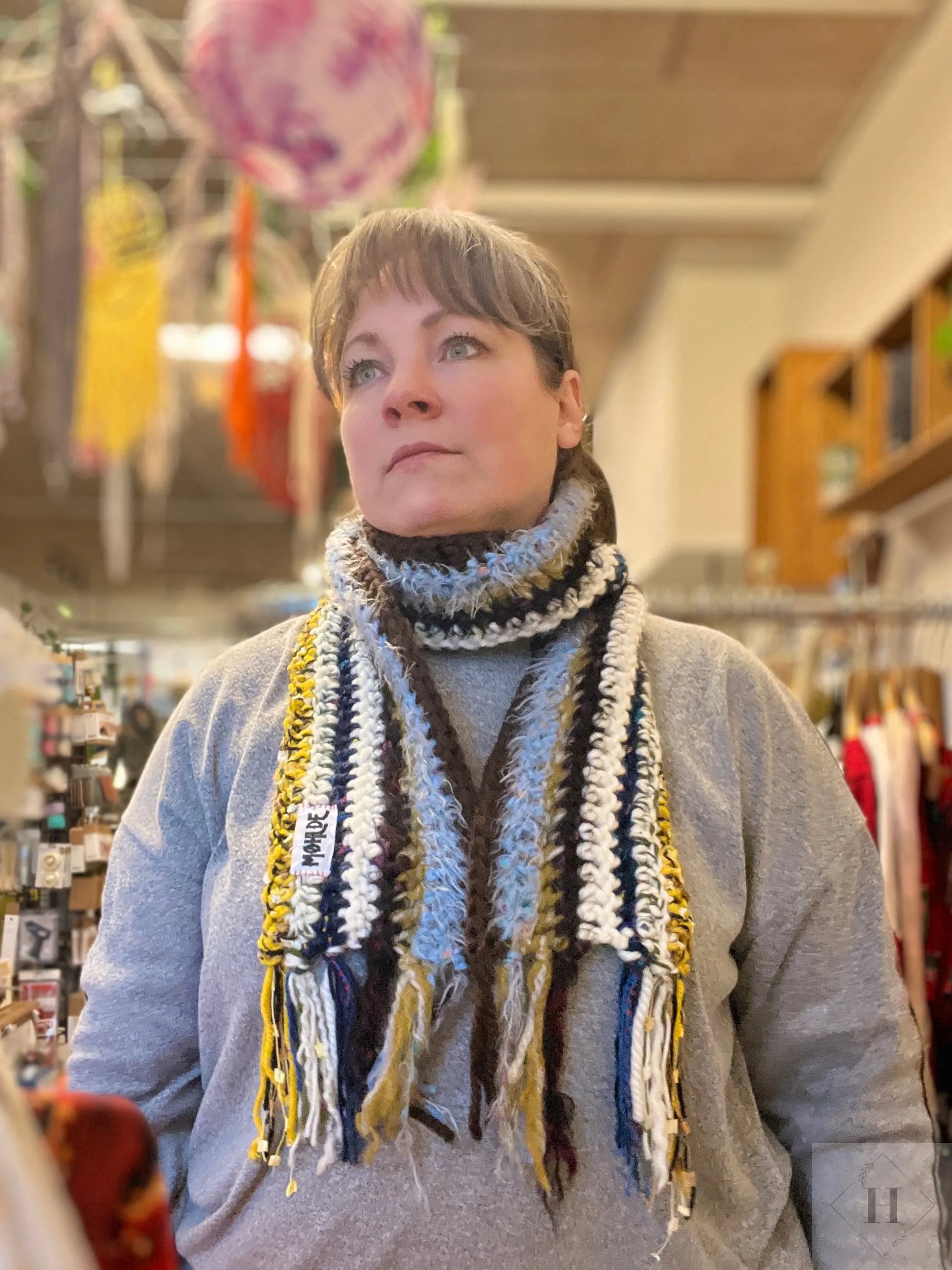 Hæklet tørklæde - Håndlavet i Danmark Møhlde