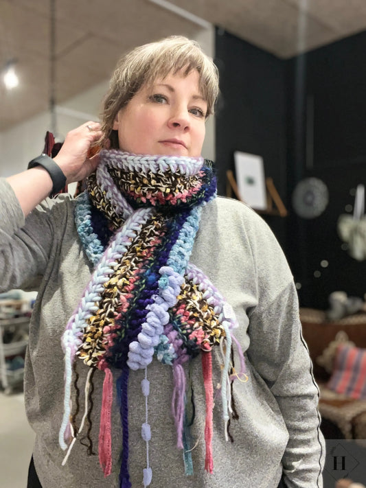 Hæklet tørklæde - Håndlavet i Danmark Møhlde