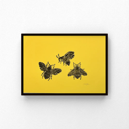 Bees A4 linoleumstryk