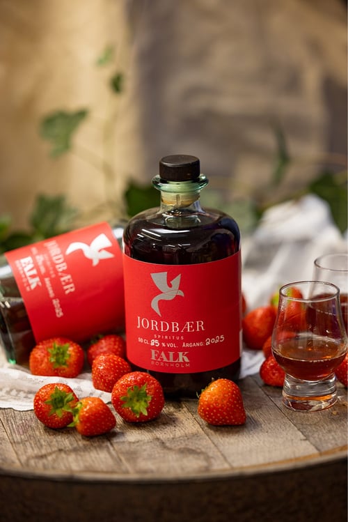 Jordbærlikør, 25% VOL., Årgang 2025
