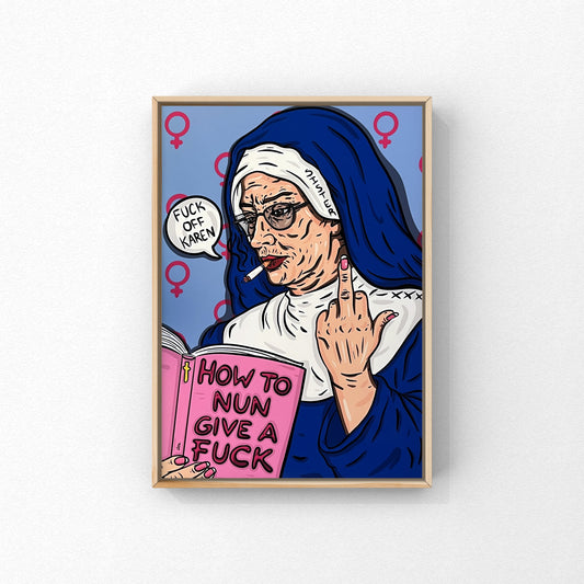 Kunstprint - How to nun give a fuck | A5