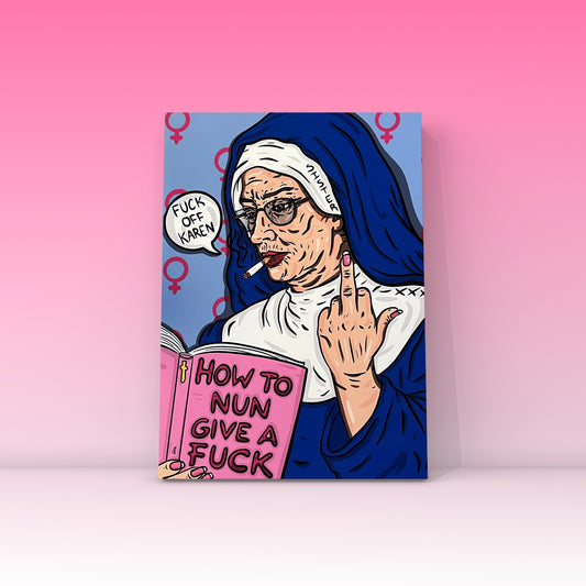 Kunstprint - How to nun give a fuck | A5
