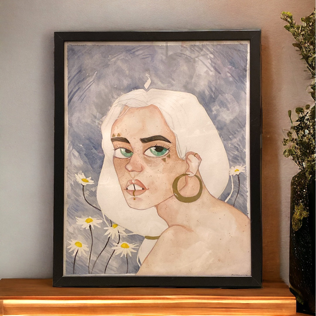 Lady With freckles - original 40x50cm