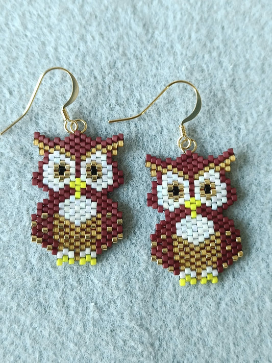 Ørering af miyuki perler - ugle