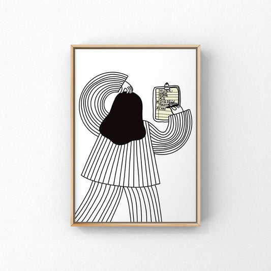 Kunstprint - Husk dig selv