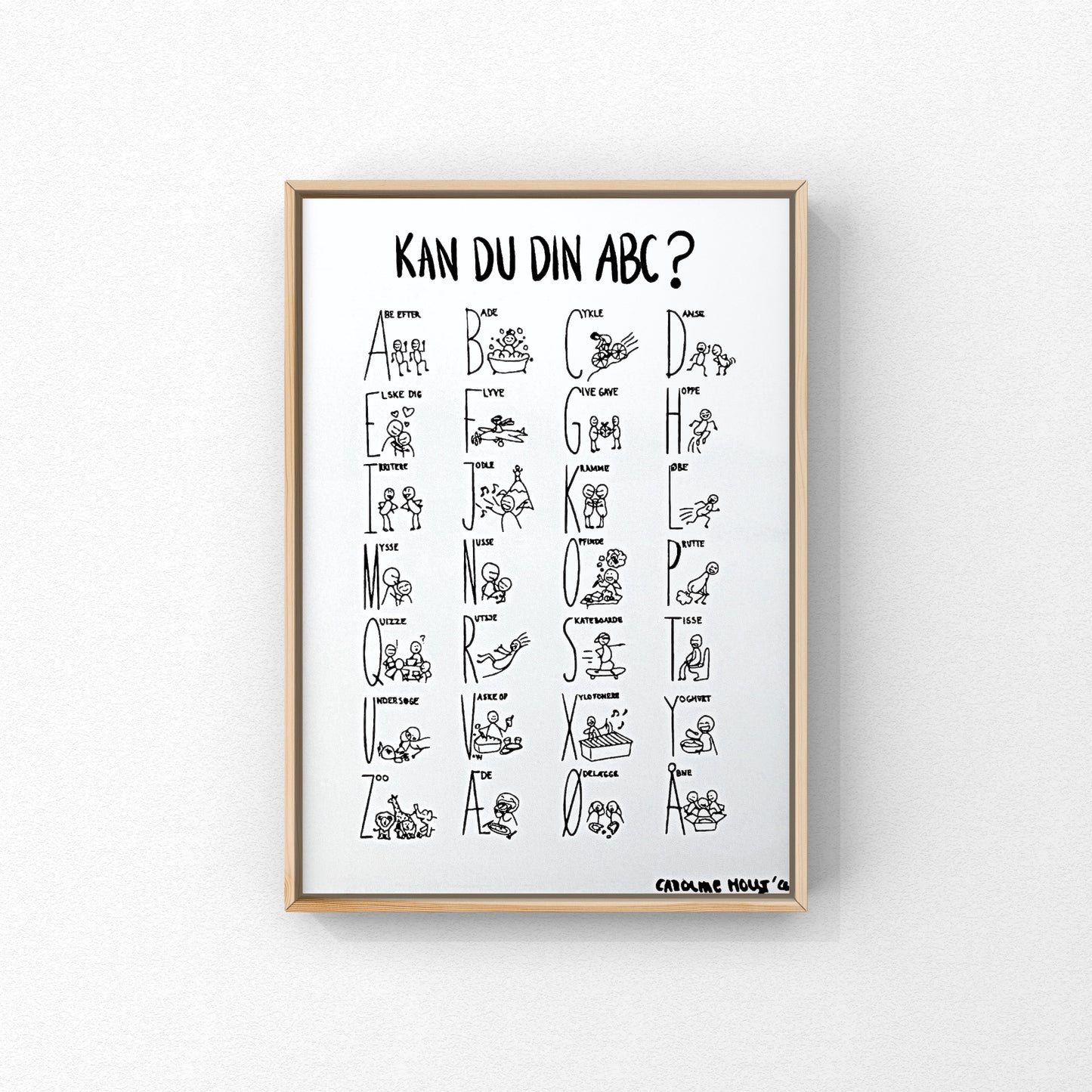 Kunstprint – Kan du din ABC? | Frida og Carlos mor