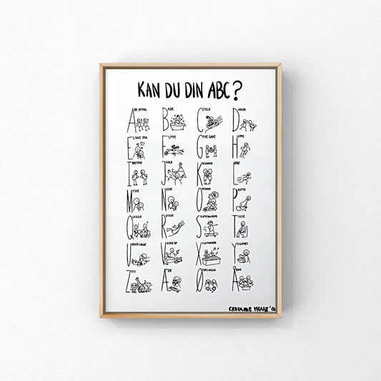 Kunstprint – Kan du din ABC? | Frida og Carlos mor