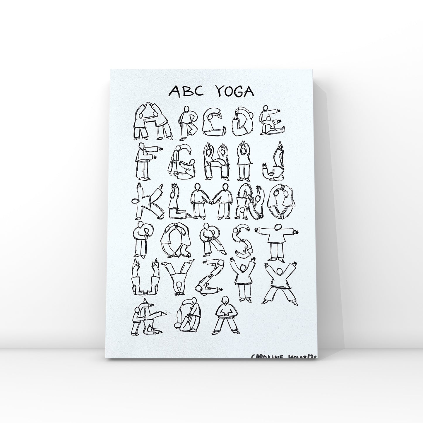 Kunstprint – ABC Yoga A5 | Frida og Carlos mor
