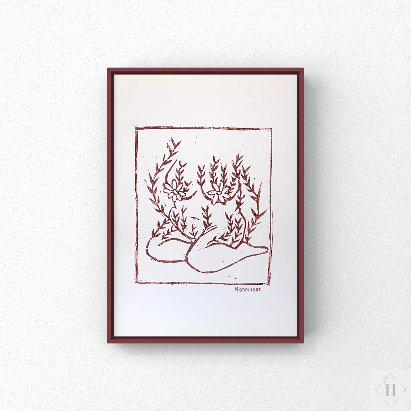 Linoliums print Happy crab creations