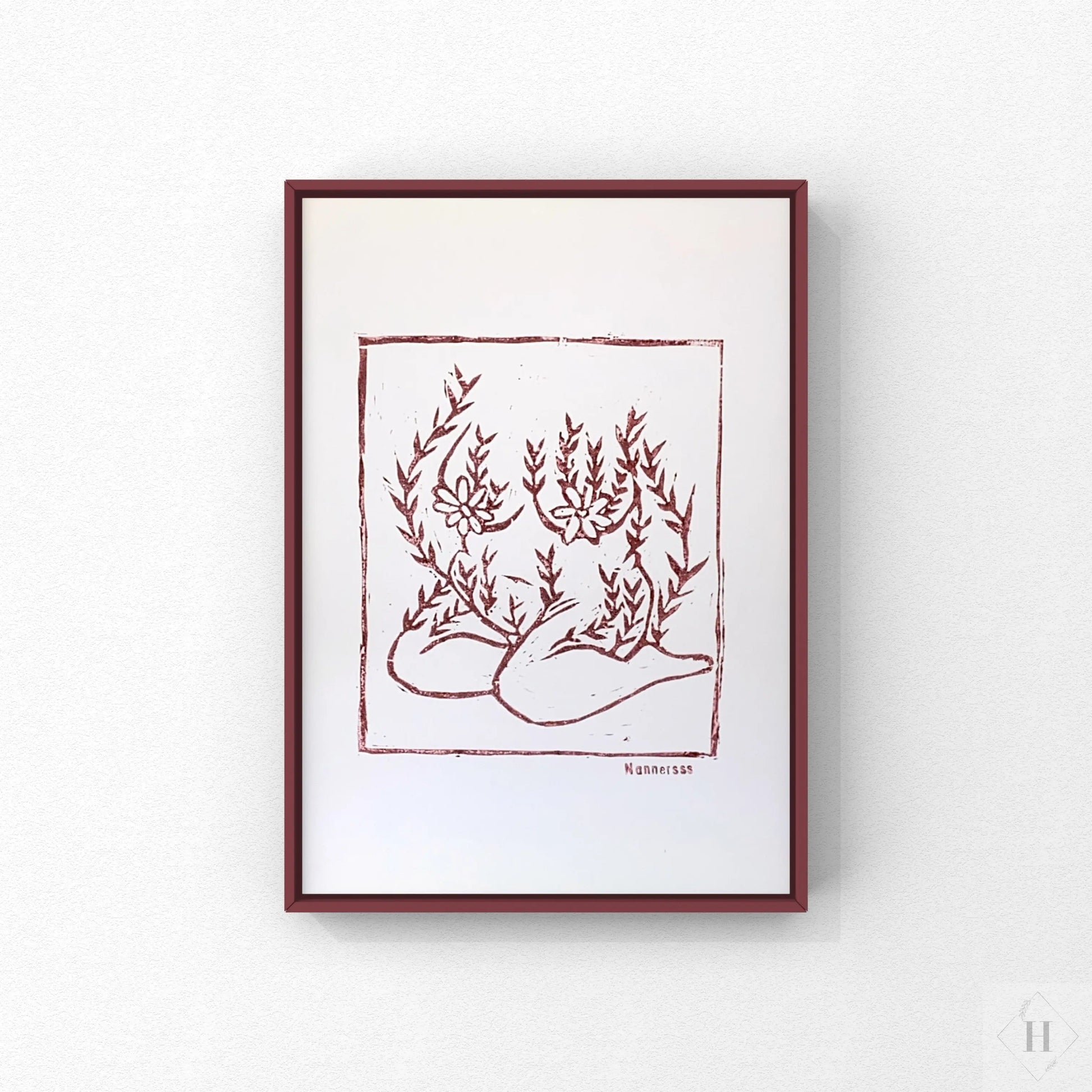 Linoliums print Happy crab creations