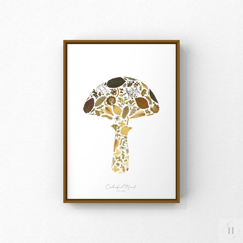 Kunstprint - Mushroom Flowers Colorful mind