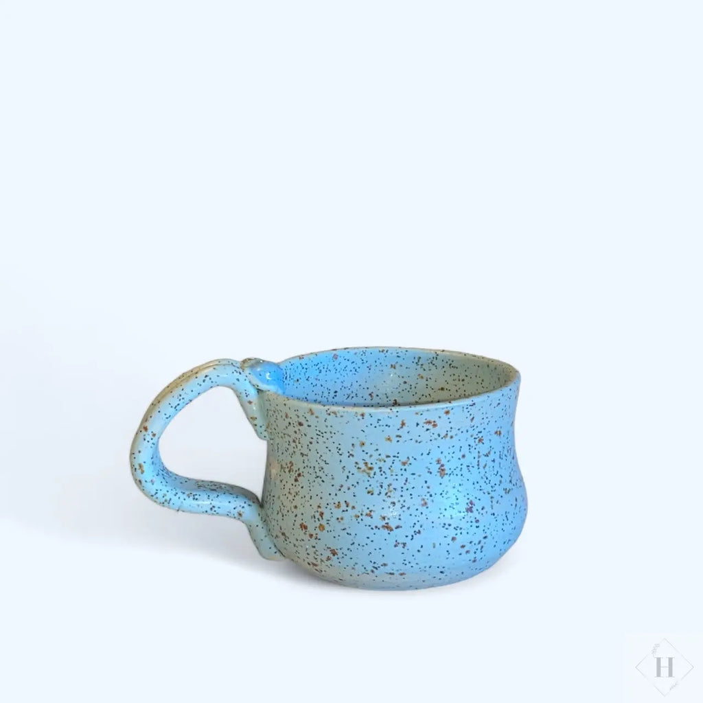 Kop m/hank i stentøj - solsorteæg Charlottes keramik-mak
