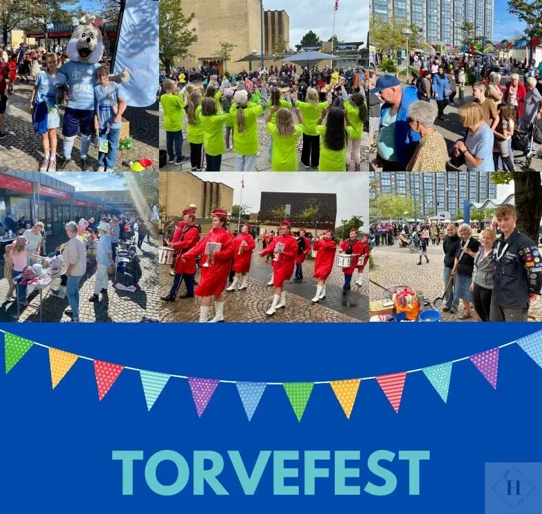Stand til loppemarked ved torvefest på Grønlands torv Håndlavet af